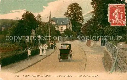 AK / Ansichtskarte Bagnoles de l_Orne Rue des Bains Villa du Lac Bagnoles de l_Orne