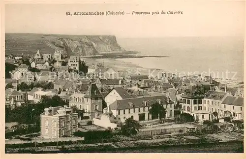 AK / Ansichtskarte Arromanches les Bains Panorama pris du Calvaire Arromanches les Bains