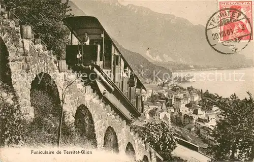 AK / Ansichtskarte Territet_Glion Funiculaire  Territet Glion