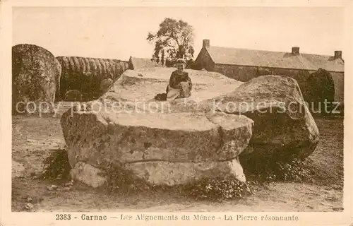 AK / Ansichtskarte Carnac_56 La Pierre resonnante 