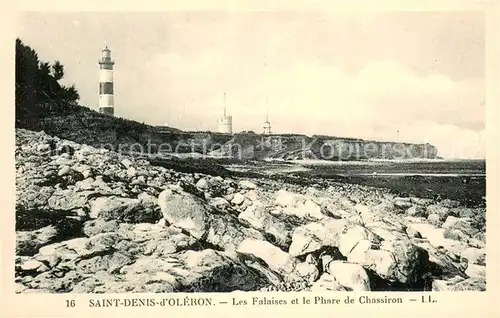 AK / Ansichtskarte Saint Denis d_Oleron Les Falaises et le Phare de Chassiron Saint Denis d_Oleron