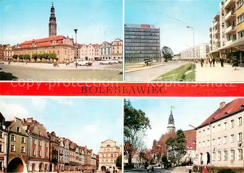 AK / Ansichtskarte Boleslawiec_Bunzlau Ratusz Ulica Adama Asnyka Zabytkowe kamieniczki w Rynku Plac Armii Czerwone Boleslawiec_Bunzlau