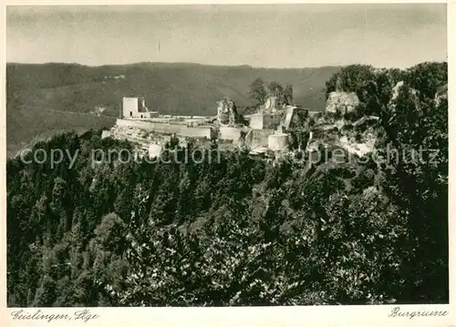 AK / Ansichtskarte Geislingen_Steige Burgruine Fliegeraufnahme Geislingen_Steige