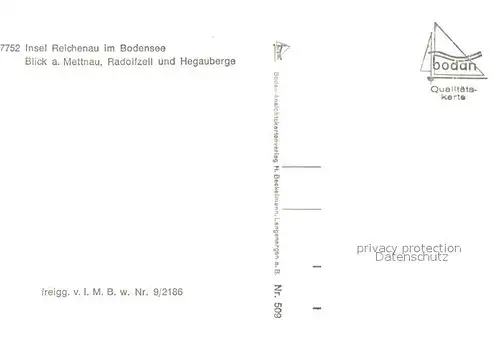 AK / Ansichtskarte Insel_Reichenau_Bodensee Fliegeraufnahme mit Mettnau Radolfzell und Hegaubergen 