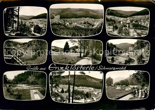 AK / Ansichtskarte Enzkloesterle Panorama Landschaften Minigolf Camping Enzkloesterle