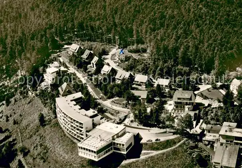AK / Ansichtskarte Wildbad_Schwarzwald Sommerberghotel mit Waldcafe Riexinger und Bergstation Fliegeraufnahme  Wildbad_Schwarzwald