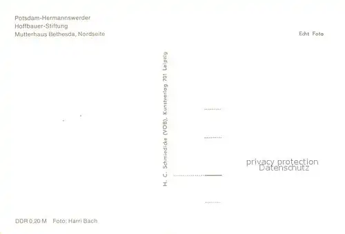 AK / Ansichtskarte Hermannswerder_Potsdam Hoffbauer Stiftung Mutterhaus Bethesda Nordseite Hermannswerder Potsdam