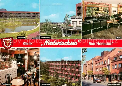 AK / Ansichtskarte Bad_Nenndorf Klinik Niedersachsen Anlagen Teilansicht Halle Restaurant Vorderansicht Bad_Nenndorf