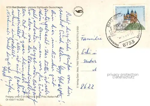 AK / Ansichtskarte Bad_Bocklet Fliegeraufnahme Bad_Bocklet