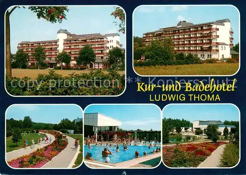AK / Ansichtskarte Bad_Fuessing Kur und Badehotel Park Freibad Bad_Fuessing