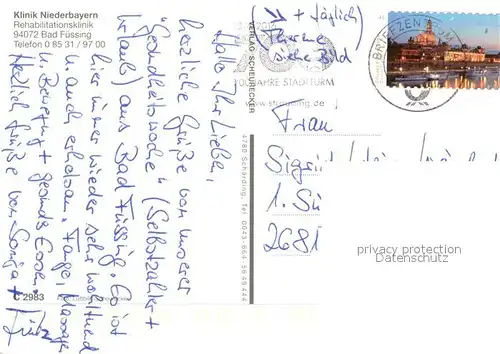 AK / Ansichtskarte Bad_Fuessing Klinik Niederbayern Rehaklinik Fliegeraufnahme Bad_Fuessing