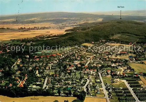 AK / Ansichtskarte Bueckeberg Fliegeraufnahme mit Suedharri und Bergbad Bueckeberg