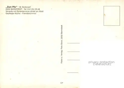 AK / Ansichtskarte Barmstedt Gaststaette Zum Pilz Veranda mit Gartenterrasse Barmstedt