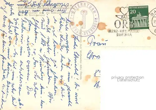 AK / Ansichtskarte Zimmerau_Sternberg Aussichtsturm am Buechelberg Zimmerau_Sternberg