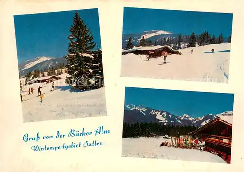 AK / Ansichtskarte Rottach Egern Baecker Alm Wintersportgebiet Sutten Rottach Egern