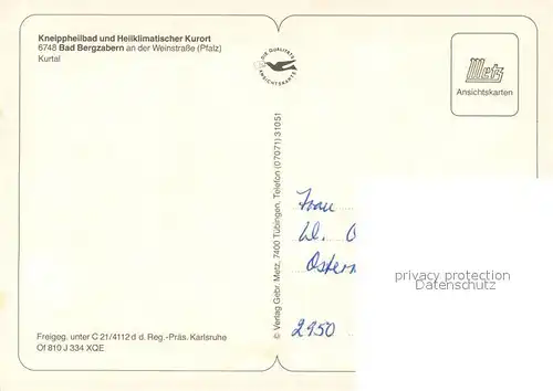 AK / Ansichtskarte Bad_Bergzabern Fliegeraufnahme Bad_Bergzabern