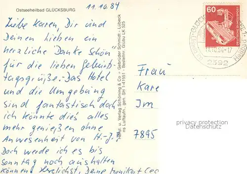 AK / Ansichtskarte Gluecksburg_Ostseebad Fliegeraufnahme mit Yachthafen Gluecksburg_Ostseebad