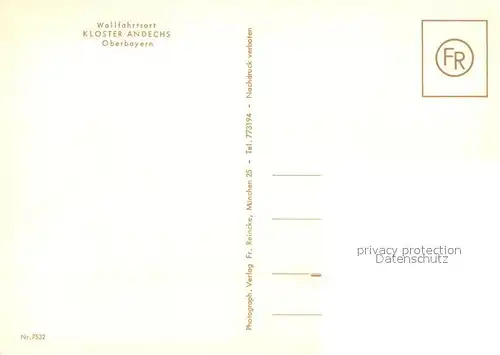 AK / Ansichtskarte Andechs Kloster Andechs Ortsansicht Andechs