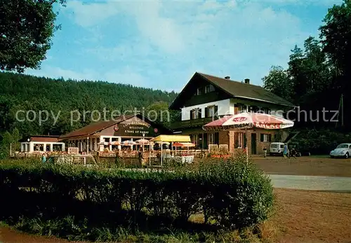 AK / Ansichtskarte Bitche_Moselle Cafe Restaurant Bellevue Etang de Hanau Bitche_Moselle