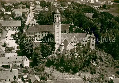 AK / Ansichtskarte Kirchheim_Schwaben Motiv mit Kirche Fliegeraufnahme Kirchheim Schwaben