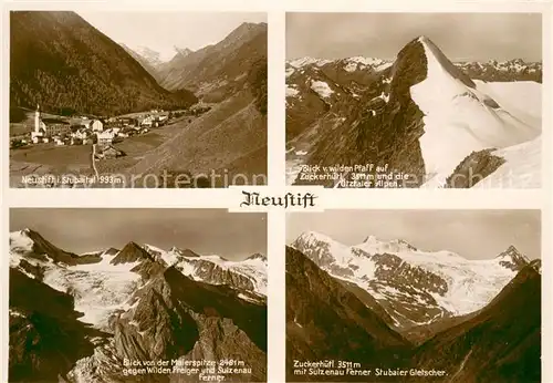 AK / Ansichtskarte Neustift_Stubaital_Tirol Gesamtansicht Gebirgspanorma Stubaier Alpen Neustift_Stubaital_Tirol
