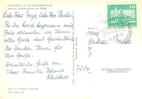 AK / Ansichtskarte Zinnwald Georgenfeld Zentrale Verpflegstelle des FDGB im Winterzauber Zinnwald Georgenfeld