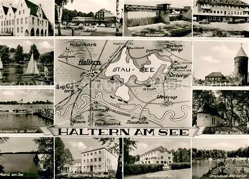 AK / Ansichtskarte Haltern_See und Umgebung Landkarte Sehenswuerdigkeiten Haltern See
