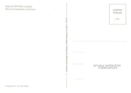 AK / Ansichtskarte Altoetting Kapellplatz Zentrum Fliegeraufnahme Altoetting