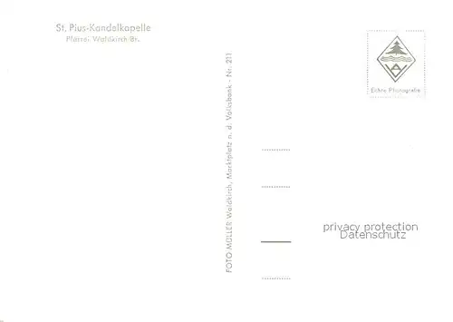 AK / Ansichtskarte Waldkirch_Breisgau St Pius Kandelkapelle Waldkirch Breisgau
