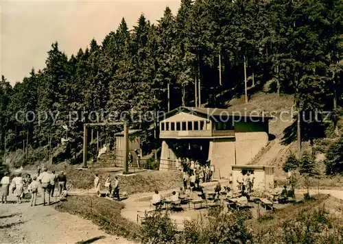 AK / Ansichtskarte Oberhof_Thueringen Schanze am Rennsteig Liftstation Oberhof Thueringen