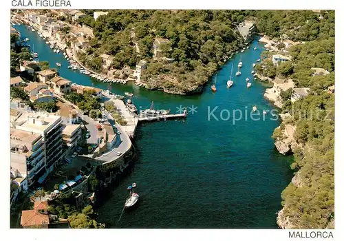 AK / Ansichtskarte Cala_Figuera_Mallorca Bucht Hafen Fliegeraufnahme Cala_Figuera_Mallorca