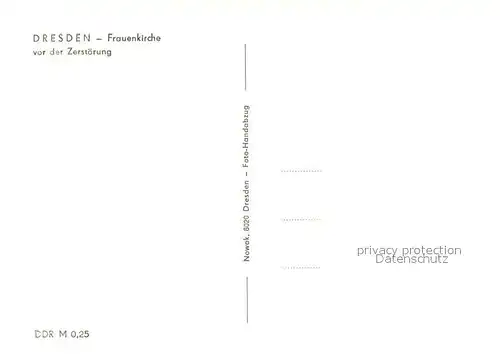 AK / Ansichtskarte Dresden Frauenkirche vor der Zerstoerung Repro Dresden