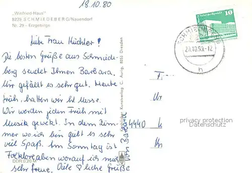 AK / Ansichtskarte Schmiedeberg _Dippoldiswalde Winfried Haus im Erzgebirge Schmiedeberg 
