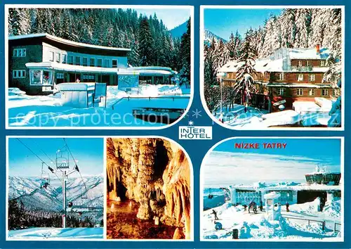 AK / Ansichtskarte Demaenovska_Dolina Berghotels Niedere Tatra Sessellift Winterpanorama Tropfsteinhoehle Demaenovska Dolina