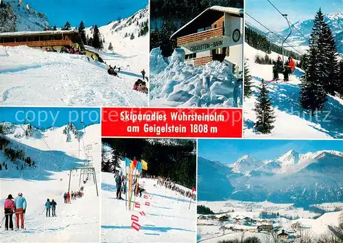 AK / Ansichtskarte Schleching Skiparadies Wuhrsteinalm am Geigelstein Bayerischer Alpen Schleching