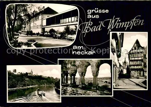 AK / Ansichtskarte Bad_Wimpfen Teilansichten Partie am Neckar Arkaden Altstadt Fachwerkhaus Bad_Wimpfen