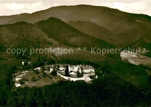 AK / Ansichtskarte Obereggenen Schloss Buergeln mit Hochblauen Schwarzwald Fliegeraufnahme Obereggenen