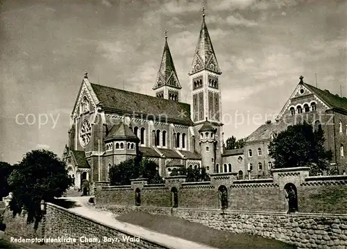 AK / Ansichtskarte Cham_Oberpfalz Redemptoristenkirche Bayerischer Wald Cham Oberpfalz