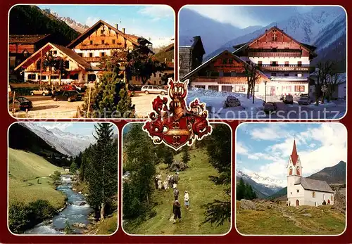 AK / Ansichtskarte Prettau Alpengasthof Kasern Wappen Bergbach Wandern Kirche Alpen Prettau