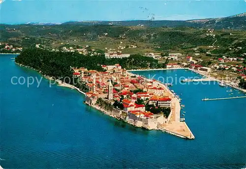 AK / Ansichtskarte Rab_Croatia Halbinsel Hafen Fliegeraufnahme Rab_Croatia
