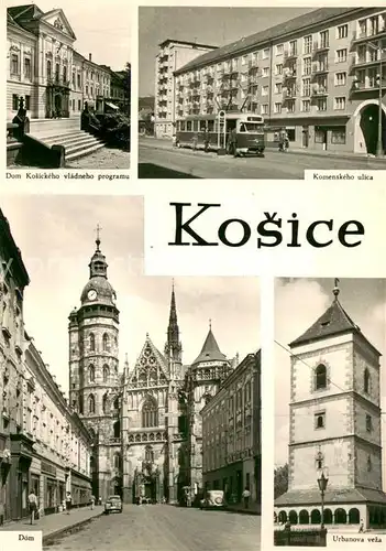 AK / Ansichtskarte Kosice_Kassa_Kaschau_Slovakia Dom Kosickeho vladneho programu Komenskeho Ulica Dom Urbanova veza 