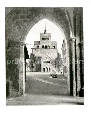 AK / Ansichtskarte Minden_Westfalen Westwerk des Mindener Doms Blick aus der Rathauslaube Buch Formen und Leistungen seiner 1000jaehrigen Kulturvon Peter Leo Minden_Westfalen