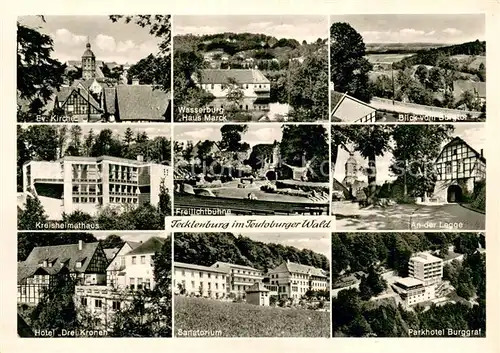 AK / Ansichtskarte Tecklenburg Kirche Wasserburg Haus Marck Heimathaus Freilichtbuehne An der Legge Hotel Sanatorium Parkhotel Burggraf Tecklenburg