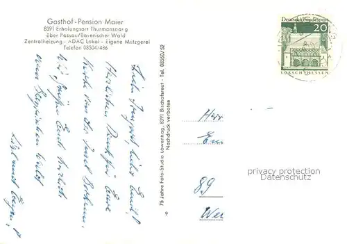 AK / Ansichtskarte Thurmansbang Gasthof Pension Kirche Erholungsort Uferpartie an der Donau Thurmansbang