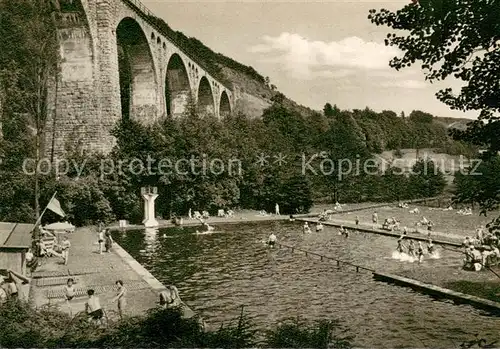 AK / Ansichtskarte Willingen_Sauerland Schwimmbad Bruecke Heilklimatischer Kurort Willingen_Sauerland