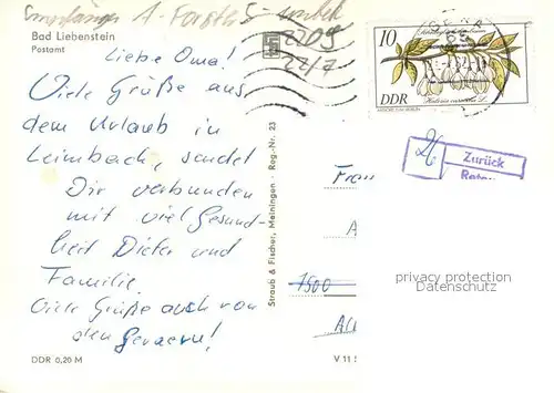 AK / Ansichtskarte Bad_Liebenstein Postamt Fachwerkhaus Bad_Liebenstein