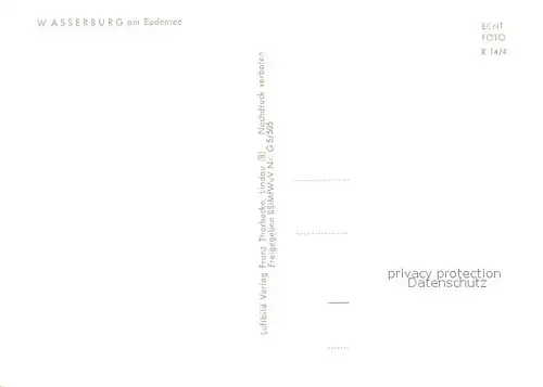 AK / Ansichtskarte Wasserburg_Bodensee Fliegeraufnahme Wasserburg Bodensee