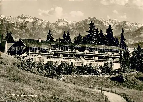AK / Ansichtskarte Sonthofen_Oberallgaeu Allgaeuer Berghof mit Alpe Eck Allgaeuer Alpen Sonthofen Oberallgaeu