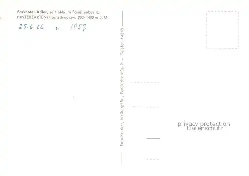 AK / Ansichtskarte Hinterzarten Parkhotel Adler Restaurant Terrasse Hinterzarten