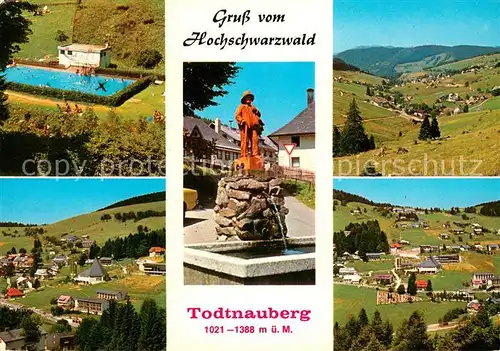 AK / Ansichtskarte Todtnauberg Teilansichten Schwimmbad Brunnen Todtnauberg
